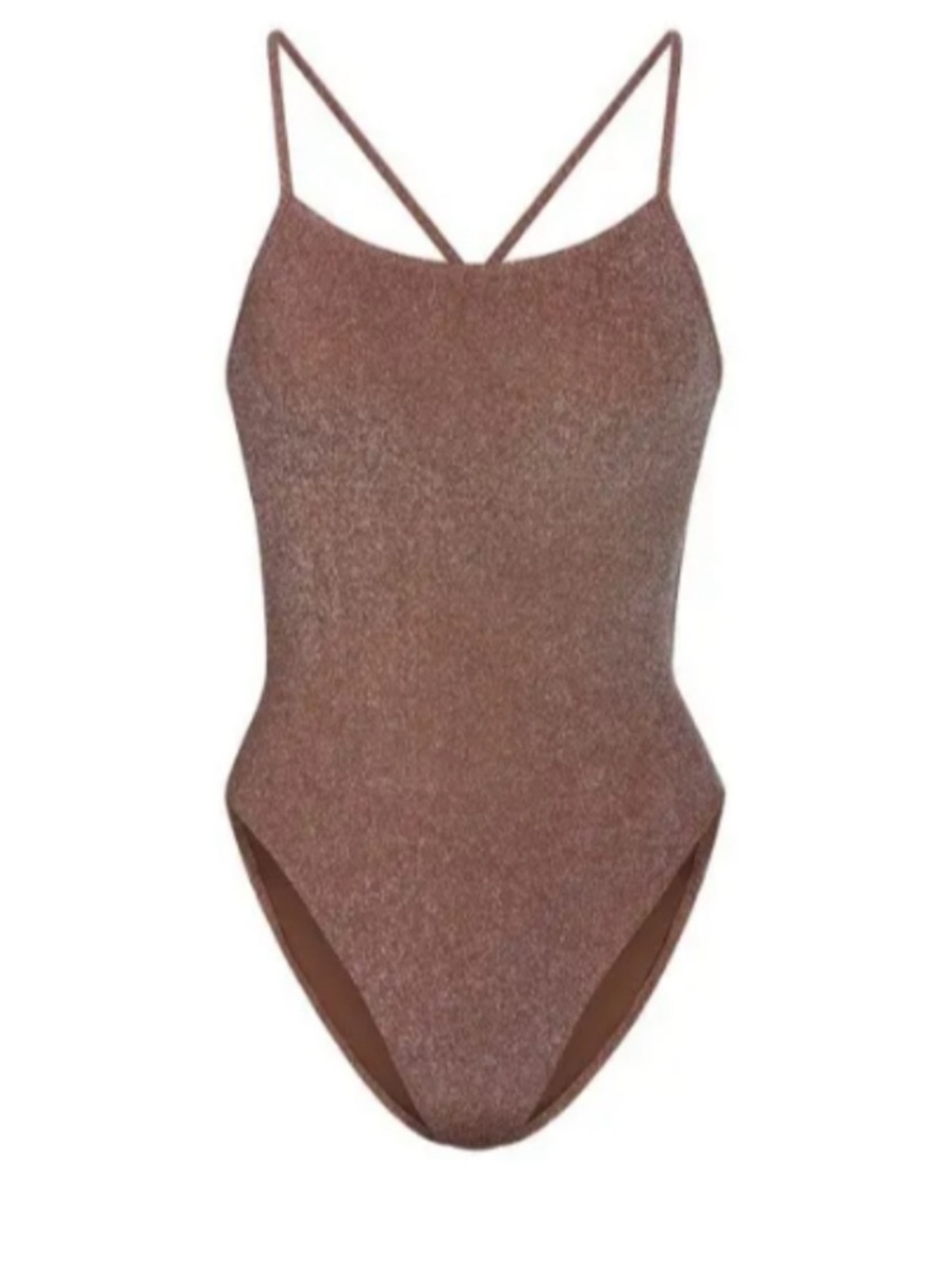 Skims Brown Glitter One Piece Bodysuit